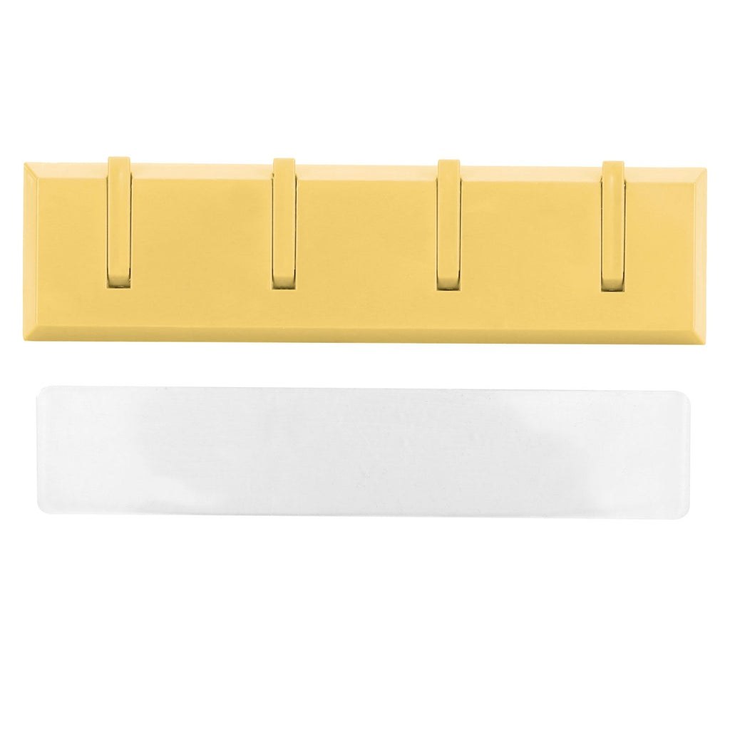 Wall Row Hook Punch Free Coat Key Holder Door Hat Hanger for Bathroom Wall Door Decor(Yellow )