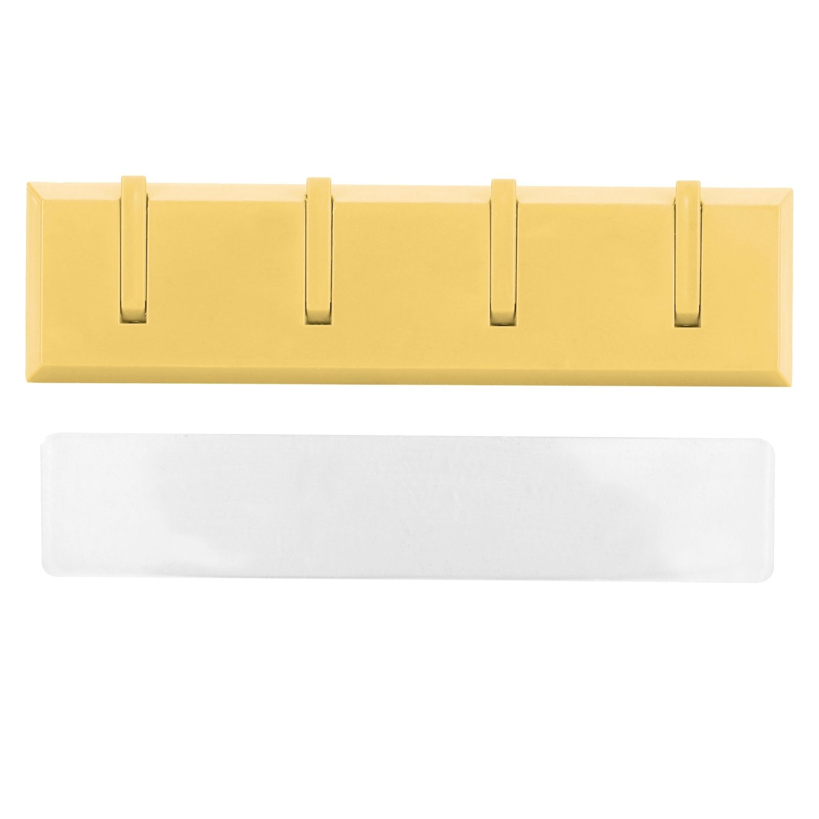 Wall Row Hook Punch Free Coat Key Holder Door Hat Hanger for Bathroom Wall Door Decor(Yellow )