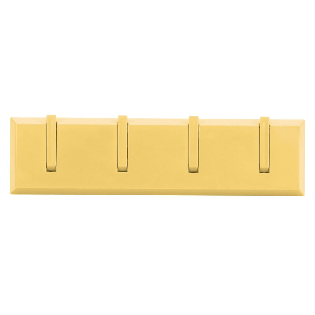 Wall Row Hook Punch Free Coat Key Holder Door Hat Hanger for Bathroom Wall Door Decor(Yellow )