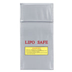 Lithium Ion Battery Safe Bag Fireproof Explosion Proof Storage Bag Protector 10x20cm