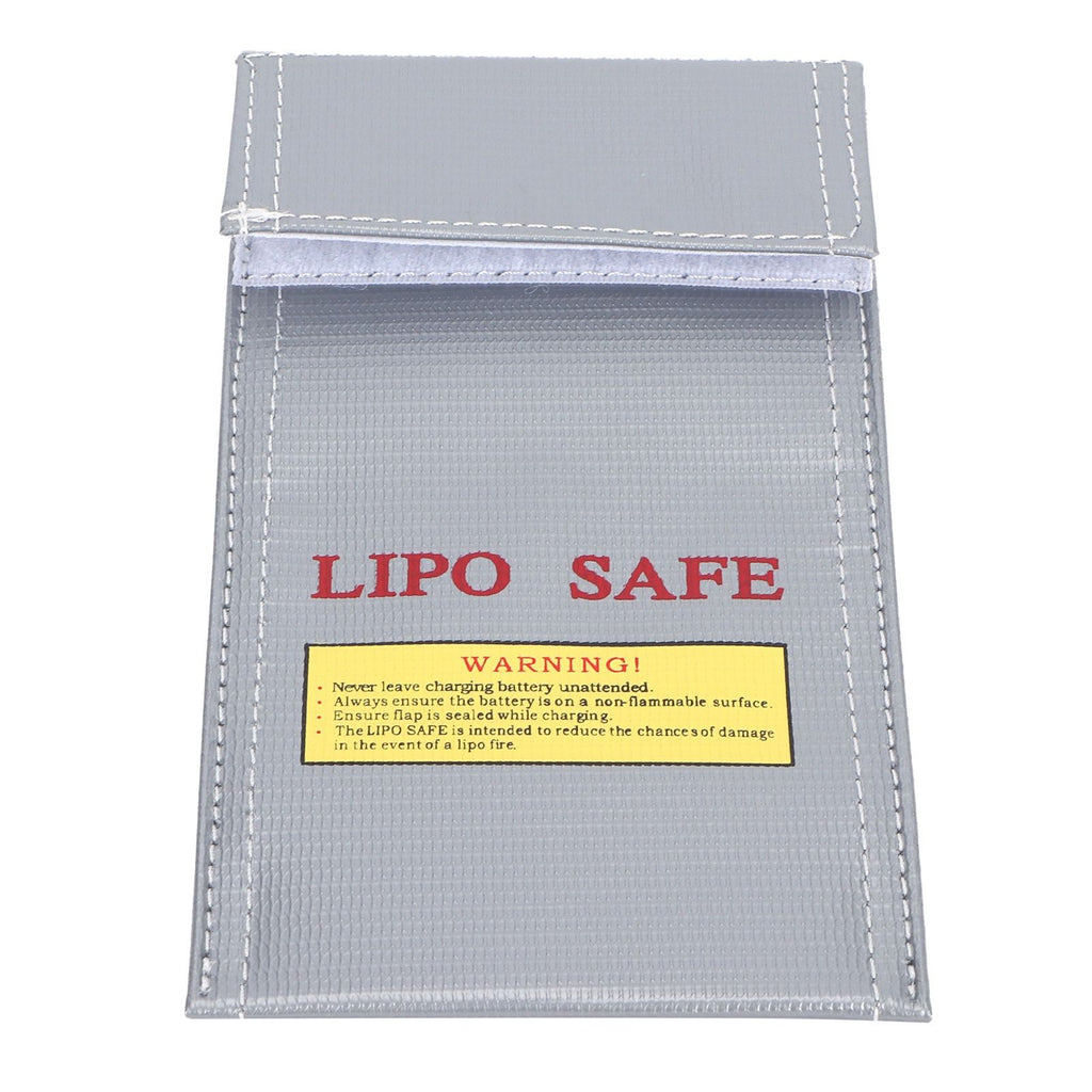 Lithium Ion Battery Safe Bag Fireproof Explosion Proof Storage Bag Protector 10x20cm