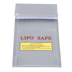 Lithium Ion Battery Safe Bag Fireproof Explosion Proof Storage Bag Protector 10x20cm