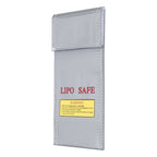 Lithium Ion Battery Safe Bag Fireproof Explosion Proof Storage Bag Protector 10x20cm