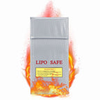 Lithium Ion Battery Safe Bag Fireproof Explosion Proof Storage Bag Protector 10x20cm