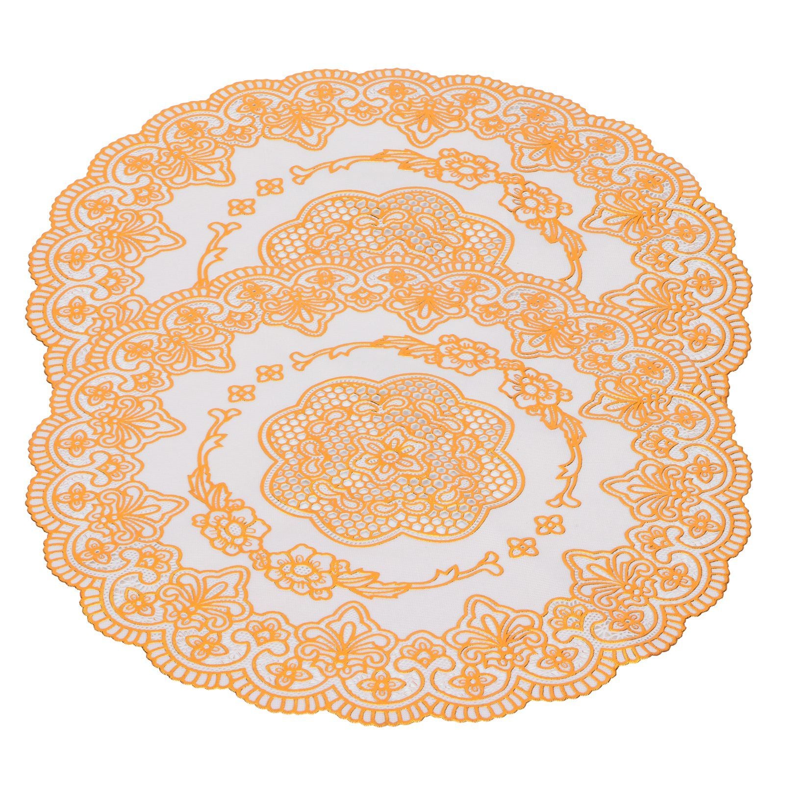 2PCS 30cmx30cm Table Mats Gold Dining Table Placemats for Wedding Party SuppliesStyle 01
