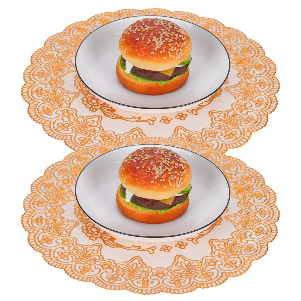 2PCS 30cmx30cm Table Mats Gold Dining Table Placemats for Wedding Party SuppliesStyle 01