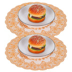 2PCS 30cmx30cm Table Mats Gold Dining Table Placemats for Wedding Party SuppliesStyle 01
