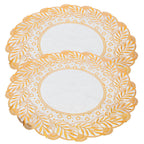 2PCS 30cmx30cm Table Mats Gold Dining Table Placemats for Wedding Party SuppliesStyle 02