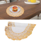 2PCS 30cmx30cm Table Mats Gold Dining Table Placemats for Wedding Party SuppliesStyle 02