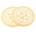 2PCS 30cmx30cm Table Mats Gold Dining Table Placemats for Wedding Party SuppliesStyle 03