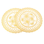 2PCS 30cmx30cm Table Mats Gold Dining Table Placemats for Wedding Party SuppliesStyle 03