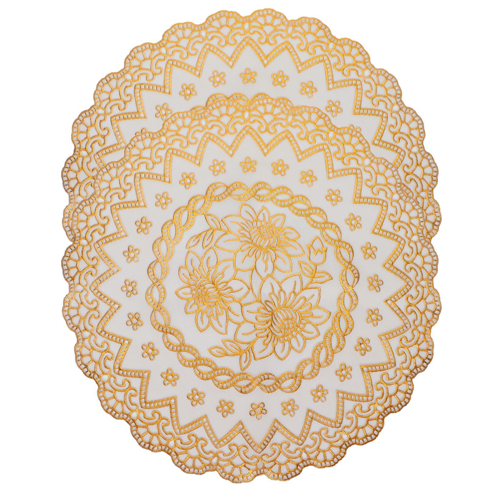 2PCS 30cmx30cm Table Mats Gold Dining Table Placemats for Wedding Party SuppliesStyle 03