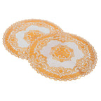 2PCS 30cmx30cm Table Mats Gold Dining Table Placemats for Wedding Party SuppliesStyle 04