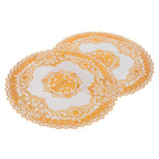 2PCS 30cmx30cm Table Mats Gold Dining Table Placemats for Wedding Party SuppliesStyle 04