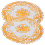 2PCS 30cmx30cm Table Mats Gold Dining Table Placemats for Wedding Party SuppliesStyle 04
