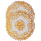 2PCS 30cmx30cm Table Mats Gold Dining Table Placemats for Wedding Party SuppliesStyle 04