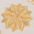 2PCS 30cmx45cm PVC Table Mat Gold Placemats Cup Coaster Pad Kitchen Wedding DecorationStyle 2
