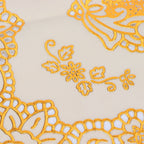 2PCS 30cmx45cm PVC Table Mat Gold Placemats Cup Coaster Pad Kitchen Wedding DecorationStyle 3