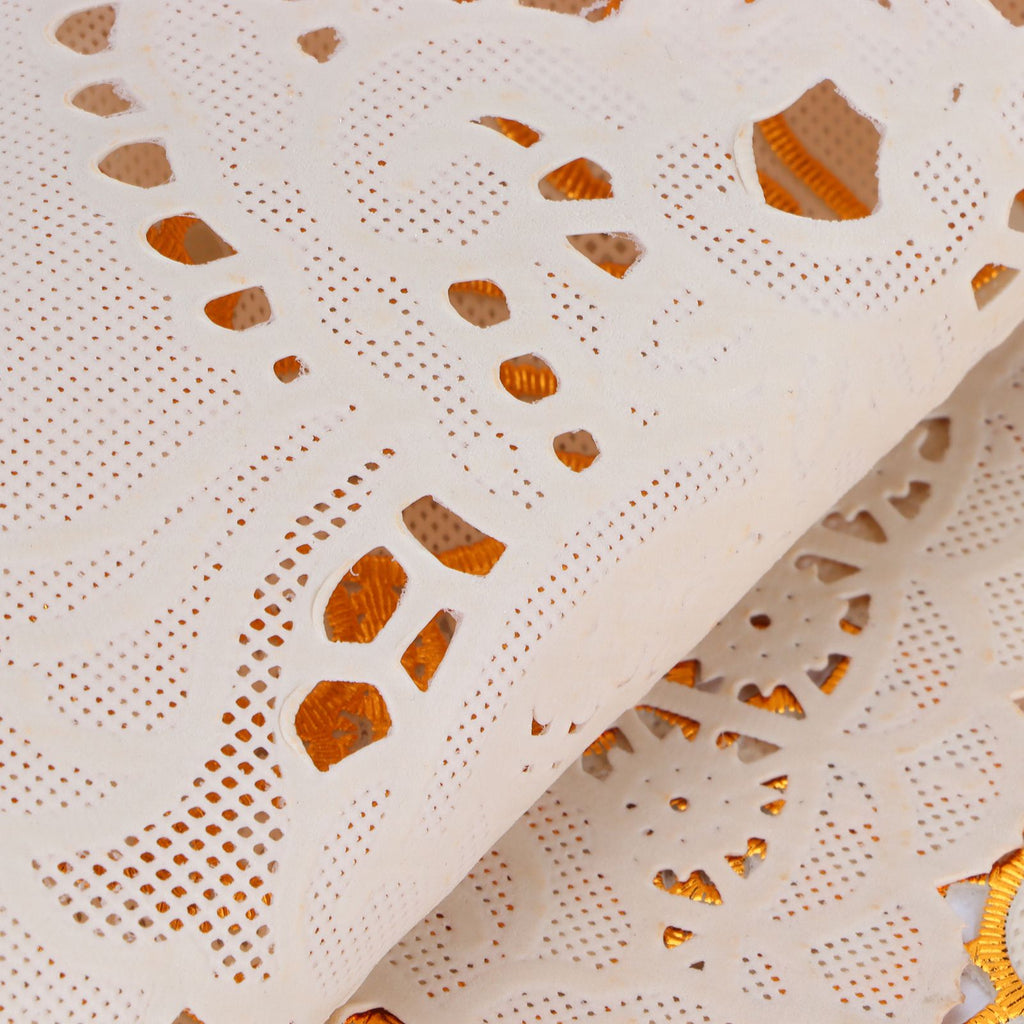 2PCS 30cmx45cm PVC Table Mat Gold Placemats Cup Coaster Pad Kitchen Wedding DecorationStyle 3