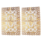 2PCS 30cmx45cm PVC Table Mat Gold Placemats Cup Coaster Pad Kitchen Wedding DecorationStyle 4