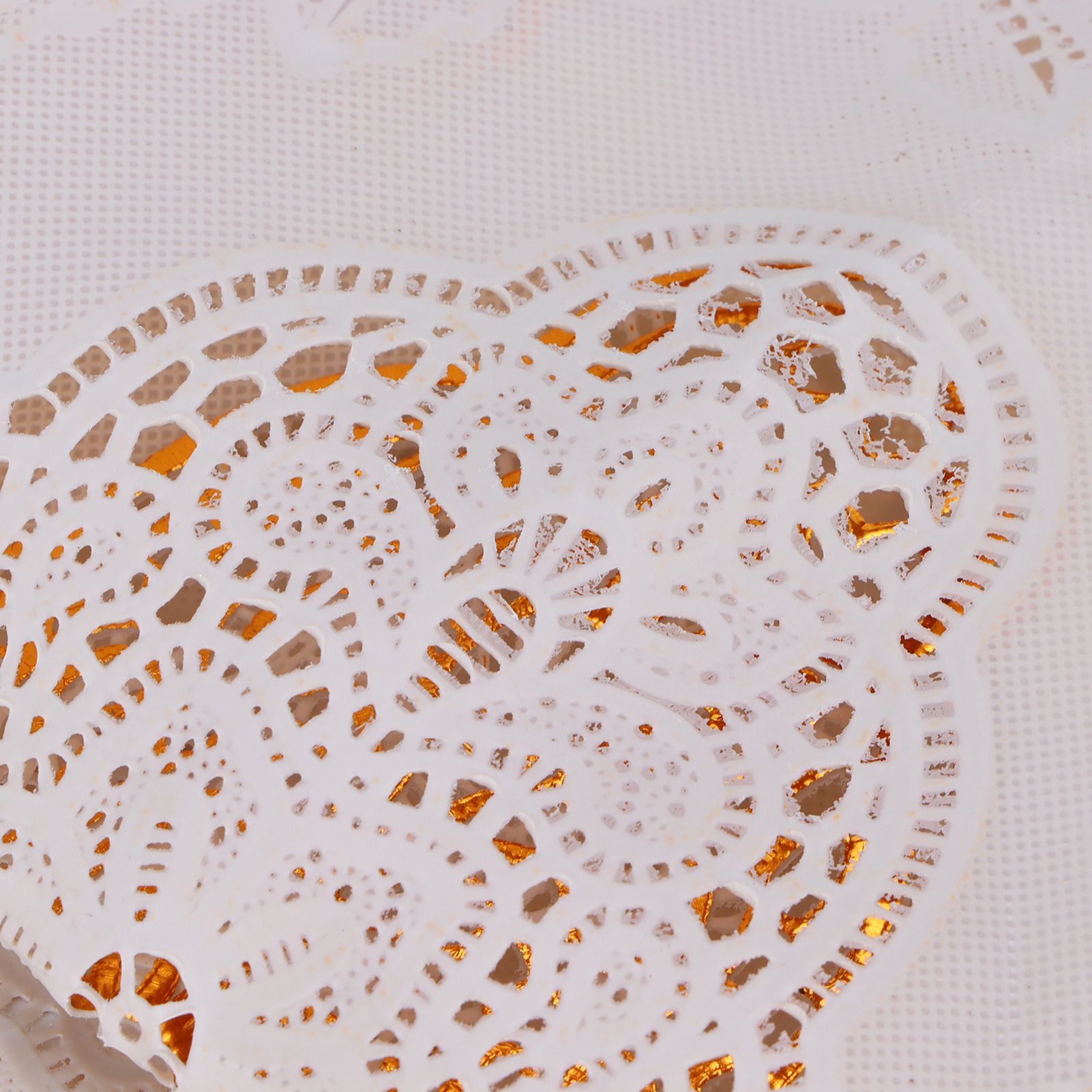 2PCS 30cmx45cm PVC Table Mat Gold Placemats Cup Coaster Pad Kitchen Wedding DecorationStyle 4