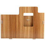 Wood Desktop Organizer Innovative Cosmetics Stationery Storage Rack for Home OfficeCherry Wood Color