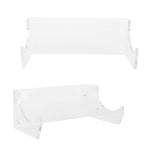 2Pcs Wall Shelf Skateboard Hanger Display Storage Rack Snowboard Organizer SuppliesTransparent