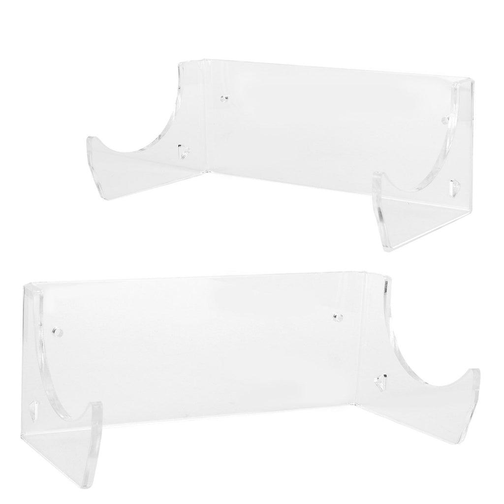 2Pcs Wall Shelf Skateboard Hanger Display Storage Rack Snowboard Organizer SuppliesTransparent