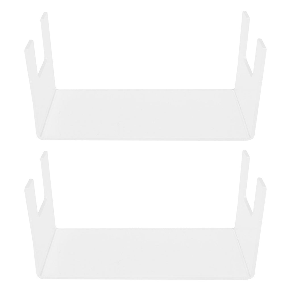 2Pcs Acrylic Display Rack Transparent Toys Dolls Jewelry Stand Shelf for Bedroom