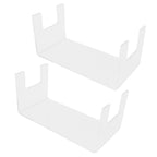 2Pcs Acrylic Display Rack Transparent Toys Dolls Jewelry Stand Shelf for Bedroom