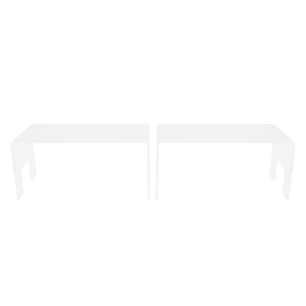 2Pcs Acrylic Display Rack Transparent Toys Dolls Jewelry Stand Shelf for Bedroom