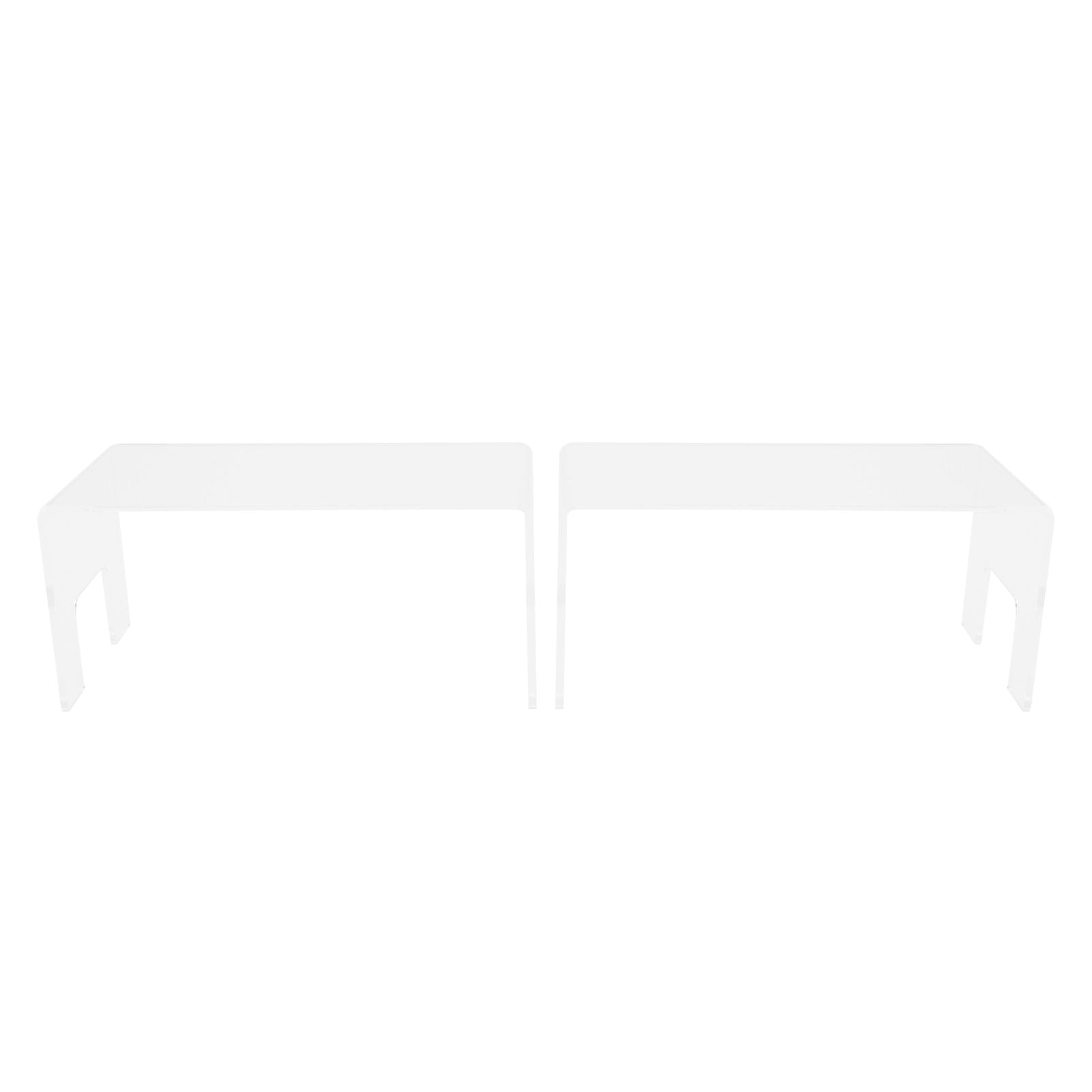 2Pcs Acrylic Display Rack Transparent Toys Dolls Jewelry Stand Shelf for Bedroom