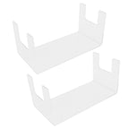 2Pcs Acrylic Display Rack Transparent Toys Dolls Jewelry Stand Shelf for Bedroom