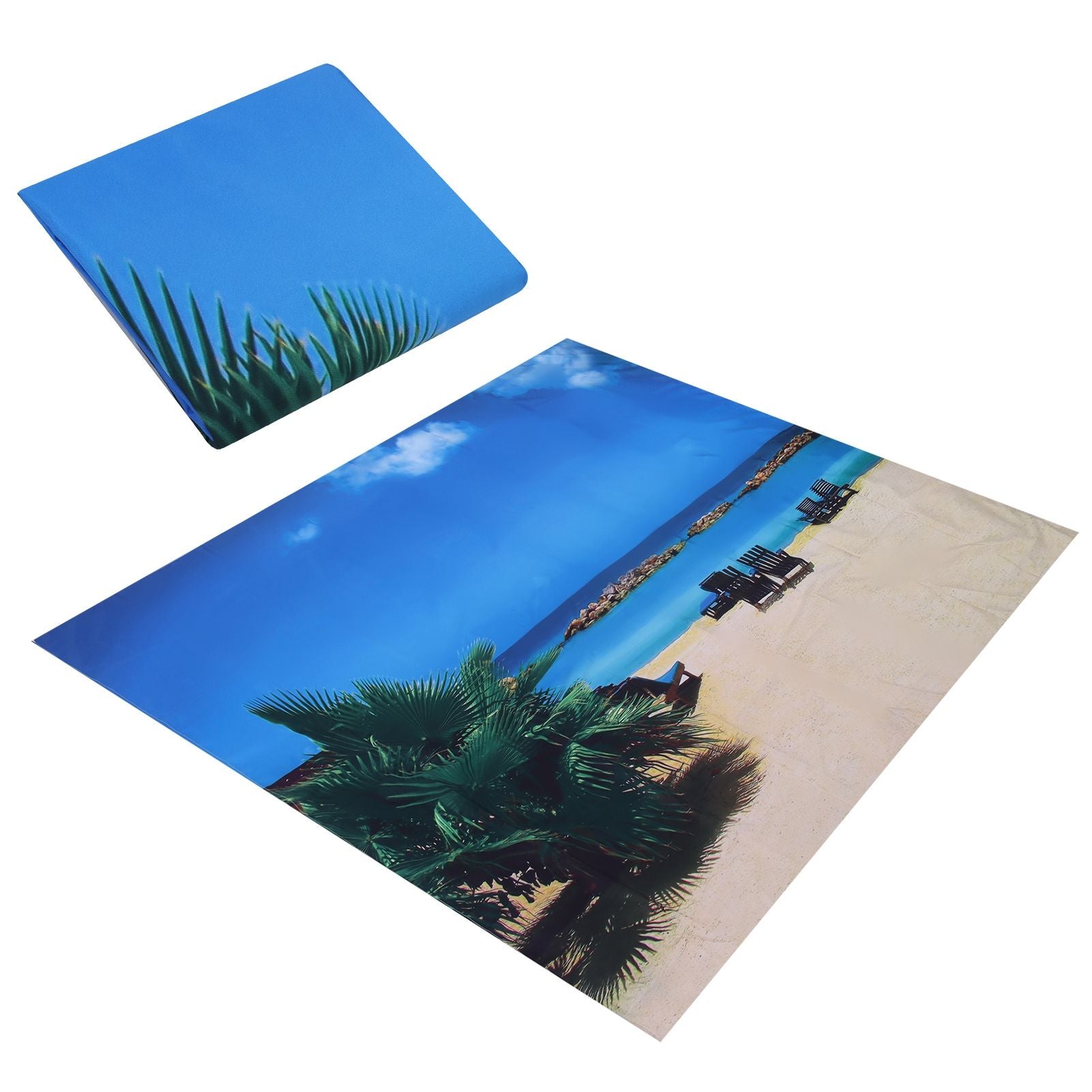 Wall Tapestry Beach Scenery Background Art Decoration for Home Living Room Bedroom150x130cm
