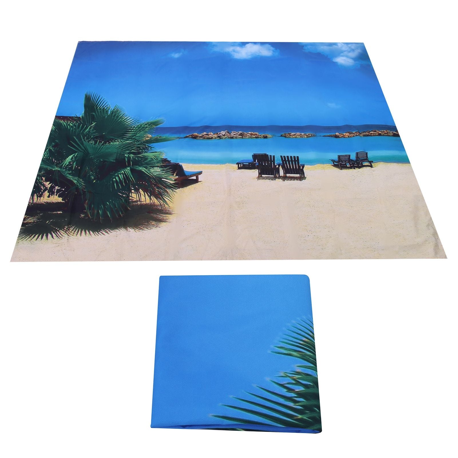 Wall Tapestry Beach Scenery Background Art Decoration for Home Living Room Bedroom150x130cm