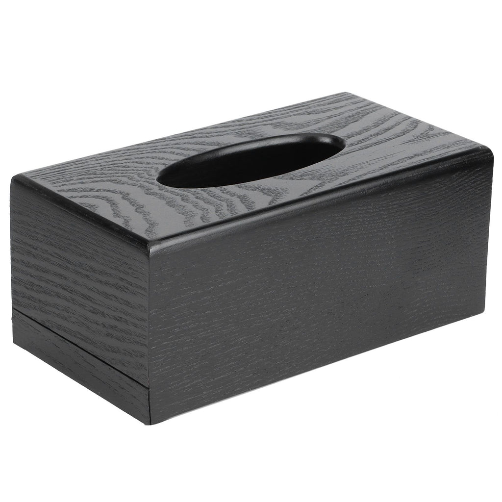 Black Wooden Tissue Box Napkin Case Elegant Style Tissue Holder for Home Hotel Living Room