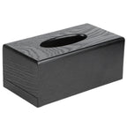 Black Wooden Tissue Box Napkin Case Elegant Style Tissue Holder for Home Hotel Living Room