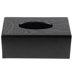 Black Wooden Tissue Box Napkin Case Elegant Style Tissue Holder for Home Hotel Living Room
