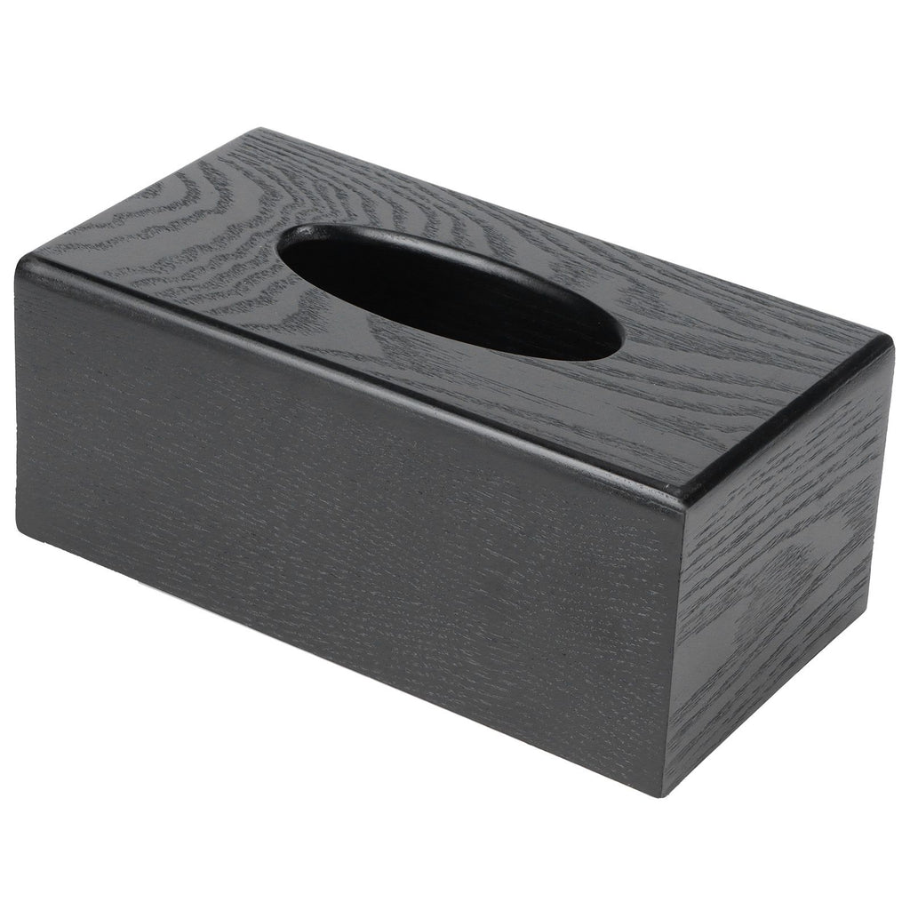 Black Wooden Tissue Box Napkin Case Elegant Style Tissue Holder for Home Hotel Living Room