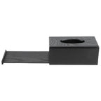 Black Wooden Tissue Box Napkin Case Elegant Style Tissue Holder for Home Hotel Living Room