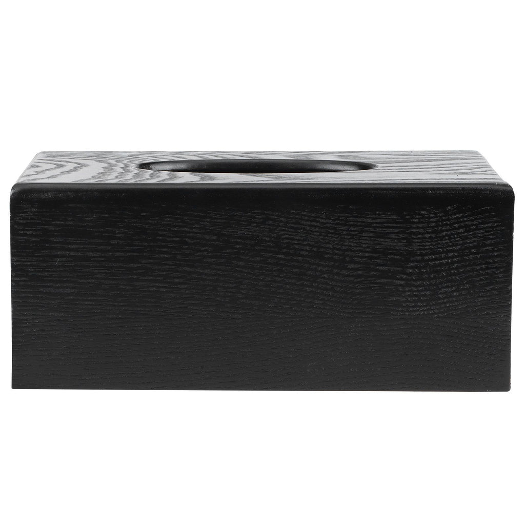 Black Wooden Tissue Box Napkin Case Elegant Style Tissue Holder for Home Hotel Living Room