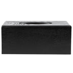 Black Wooden Tissue Box Napkin Case Elegant Style Tissue Holder for Home Hotel Living Room