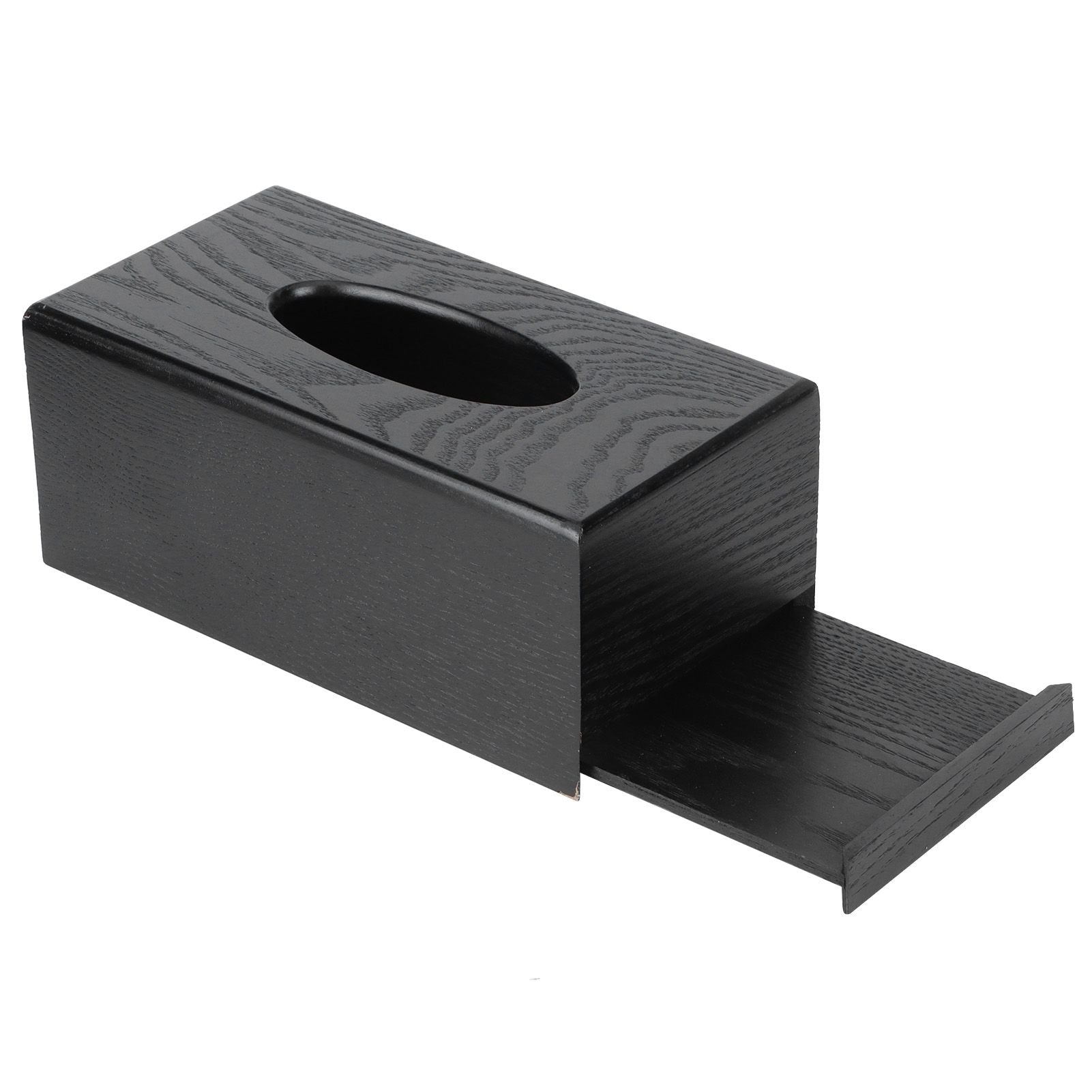 Black Wooden Tissue Box Napkin Case Elegant Style Tissue Holder for Home Hotel Living Room