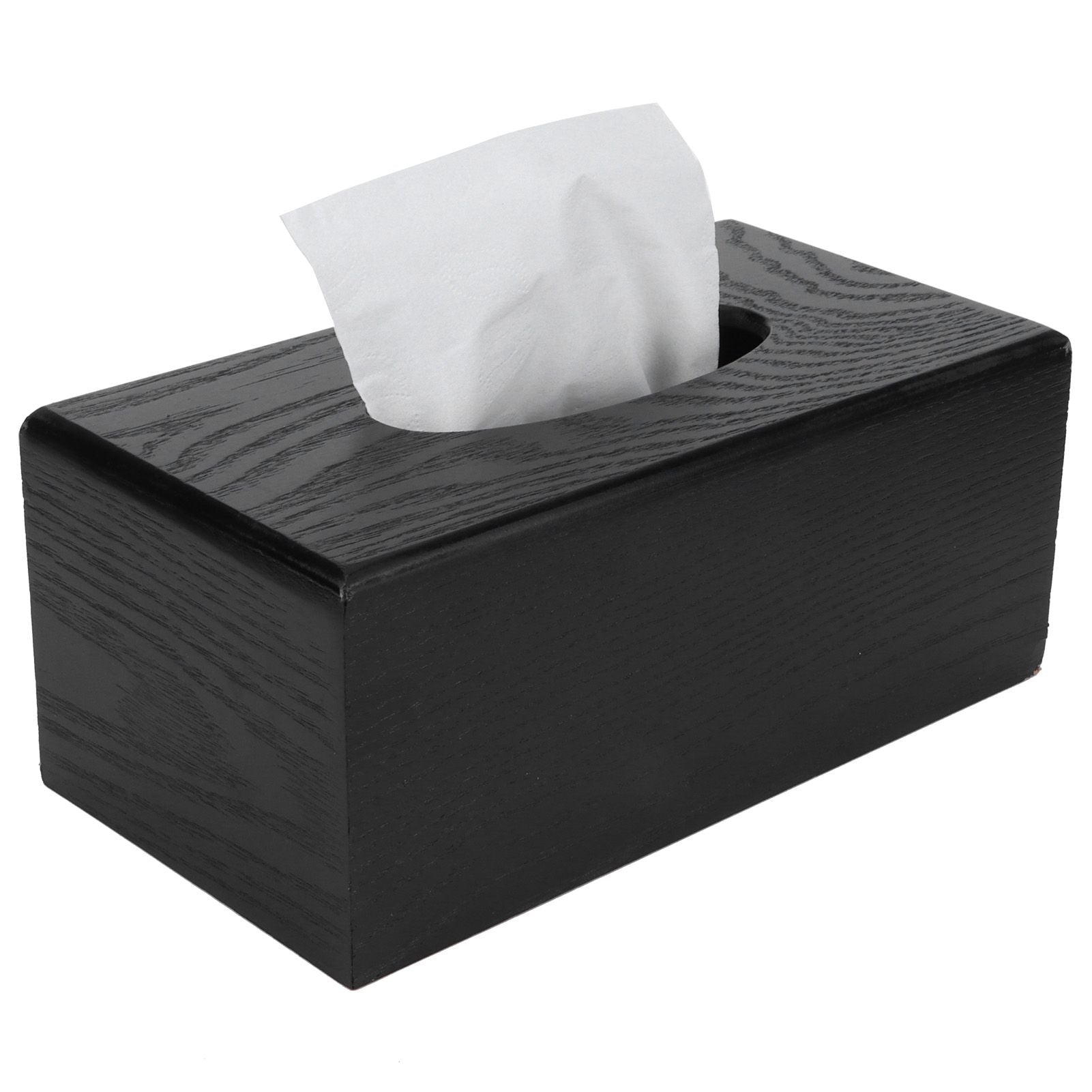 Black Wooden Tissue Box Napkin Case Elegant Style Tissue Holder for Home Hotel Living Room