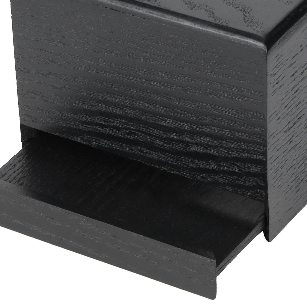 Black Wooden Tissue Box Napkin Case Elegant Style Tissue Holder for Home Hotel Living Room