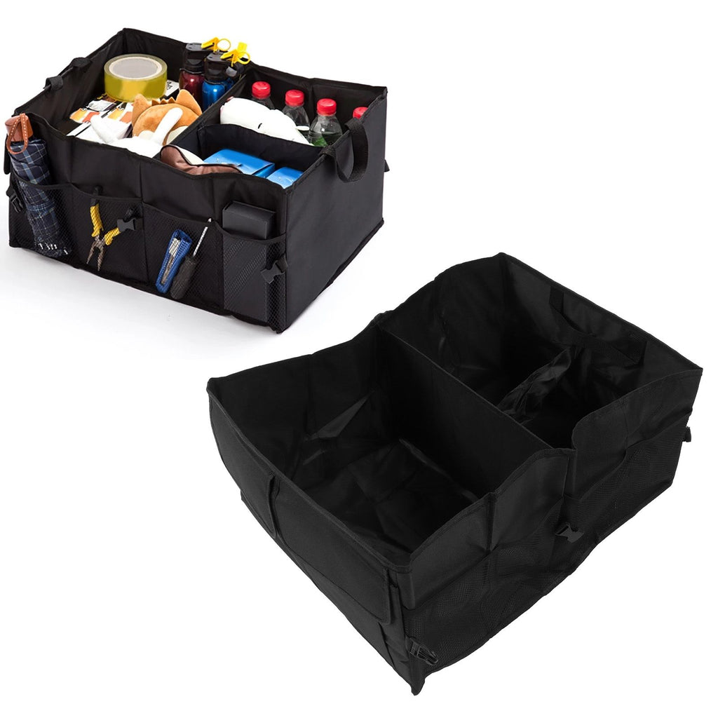 Car Storage Box Car Trunk Organizer Collapsible Multi-Compartment Auto Storage Tool