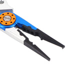 Fishing Lure Pliers Tongs Multifunction Aluminum Alloy Hook Remover Tool Equipment(Blue Silver )