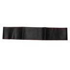 Universal Steering Wheel Cover with Needle Thread Protector for External Diameter of 3738cm(Black Red Thread )