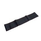 Universal Steering Wheel Cover with Needle Thread Protector for External Diameter of 3738cm(Black Red Thread )