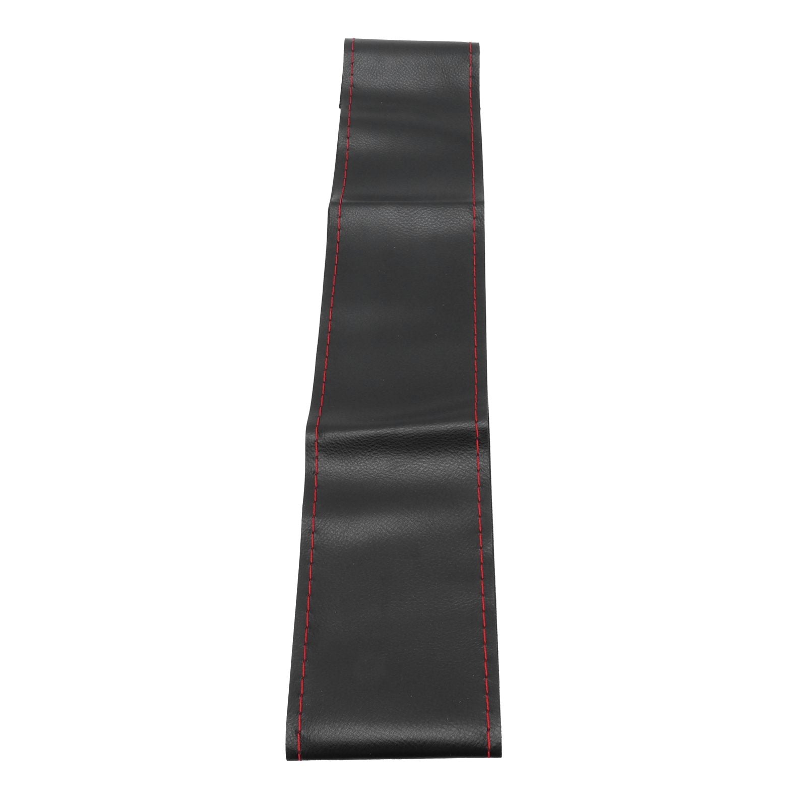 Universal Steering Wheel Cover with Needle Thread Protector for External Diameter of 3738cm(Black Red Thread )